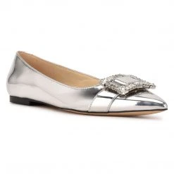 Nine West Metallic Mindset Behold Dress Flats 8 Nine West Metallic Mindset Behold Dress Flats