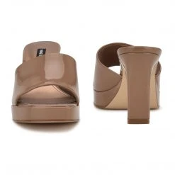 Nine West Y2K Revival Behot Heeled Slide Sandals 5 Nine West Y2K Revival Behot Heeled Slide Sandals