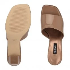 Nine West Y2K Revival Behot Heeled Slide Sandals 6 Nine West Y2K Revival Behot Heeled Slide Sandals