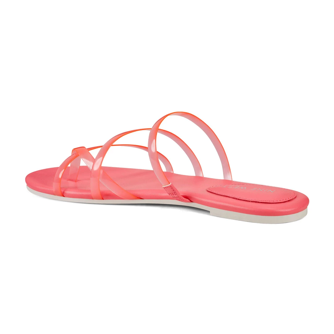 Nine West Benette Flat Slide Sandals 5 Nine West Benette Flat Slide Sandals