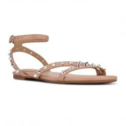 Nine West Bernie Studded Flat Sandals Fun Flats