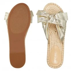 Nine West Weave Got You Blanche Espadrille Slide Sandals