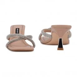 Nine West Blonde Heeled Slide Sandals Heel Appeal 5 Nine West Blonde Heeled Slide Sandals Heel Appeal