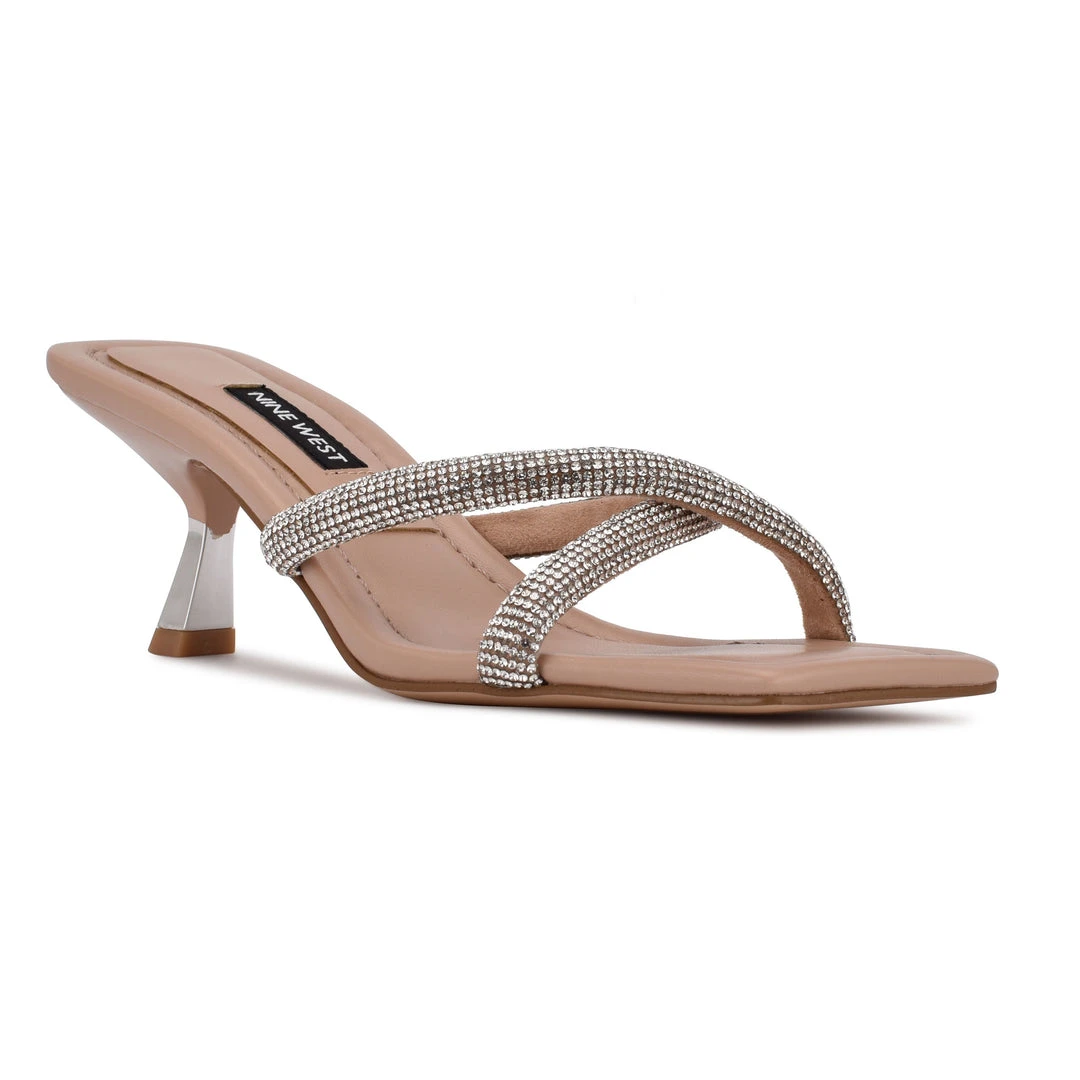 Nine West Blonde Heeled Slide Sandals Heel Appeal Nine West Blonde Heeled Slide Sandals Heel Appeal