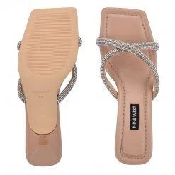 Nine West Blonde Heeled Slide Sandals Heel Appeal 6 Nine West Blonde Heeled Slide Sandals Heel Appeal