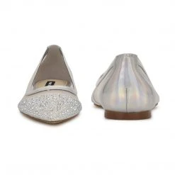 Nine West Bogus Pointy Toe Flats Metallic Mindset