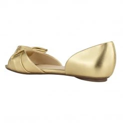 Nine West Bonnie Bow Front D'Orsay Flats Metallic Mindset