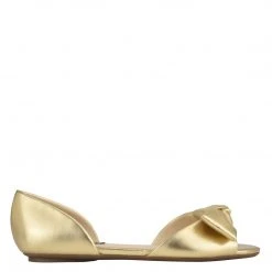 Nine West Bonnie Bow Front D'Orsay Flats Metallic Mindset
