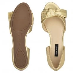 Nine West Bonnie Bow Front D'Orsay Flats Metallic Mindset