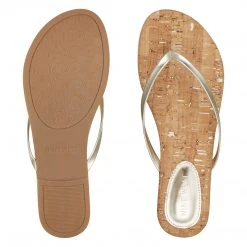 Nine West Metallic Mindset Bossy Flat Thong Sandals