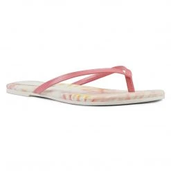 Nine West Bossy Flat Thong Sandals Color Pop