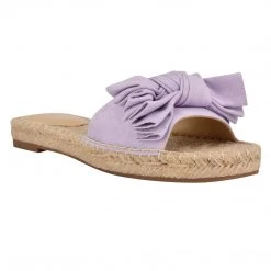 Nine West Weave Got You Bow Espadrille Slide Sandals