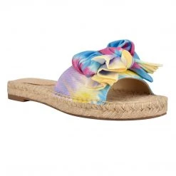 Nine West Bow Espadrille Slide Sandals