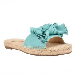 Nine West Weave Got You Bow Espadrille Slide Sandals