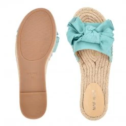 Nine West Weave Got You Bow Espadrille Slide Sandals