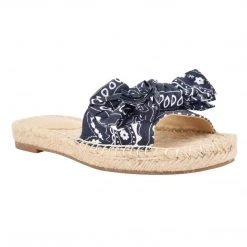Nine West Weave Got You Bow Espadrille Slide Sandals