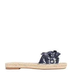 Nine West Weave Got You Bow Espadrille Slide Sandals