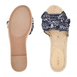 Nine West Weave Got You Bow Espadrille Slide Sandals