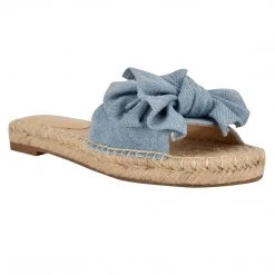 Nine West Bow Espadrille Slide Sandals Weave Got You