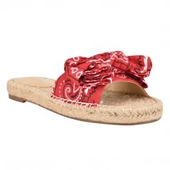 Nine West Weave Got You Bow Espadrille Slide Sandals