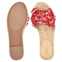 Nine West Weave Got You Bow Espadrille Slide Sandals
