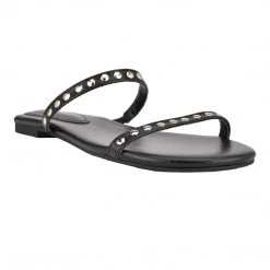 Nine West Fun Flats Brandie Flat Studded Slide Sandals