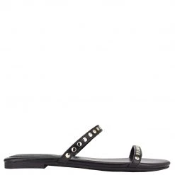 Nine West Fun Flats Brandie Flat Studded Slide Sandals
