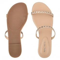 Nine West Brandie Flat Studded Slide Sandals