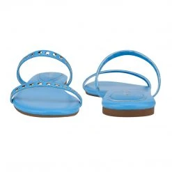 Nine West Brandie Flat Studded Slide Sandals Color Pop