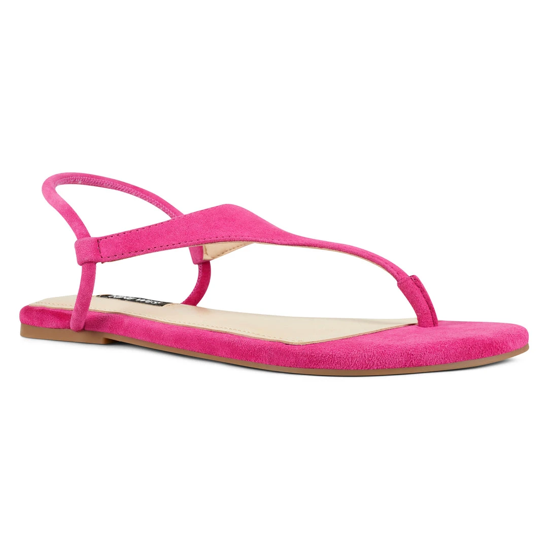 Nine West Color Pop Braydin Stretch Flat Sandals 4 Nine West Color Pop Braydin Stretch Flat Sandals