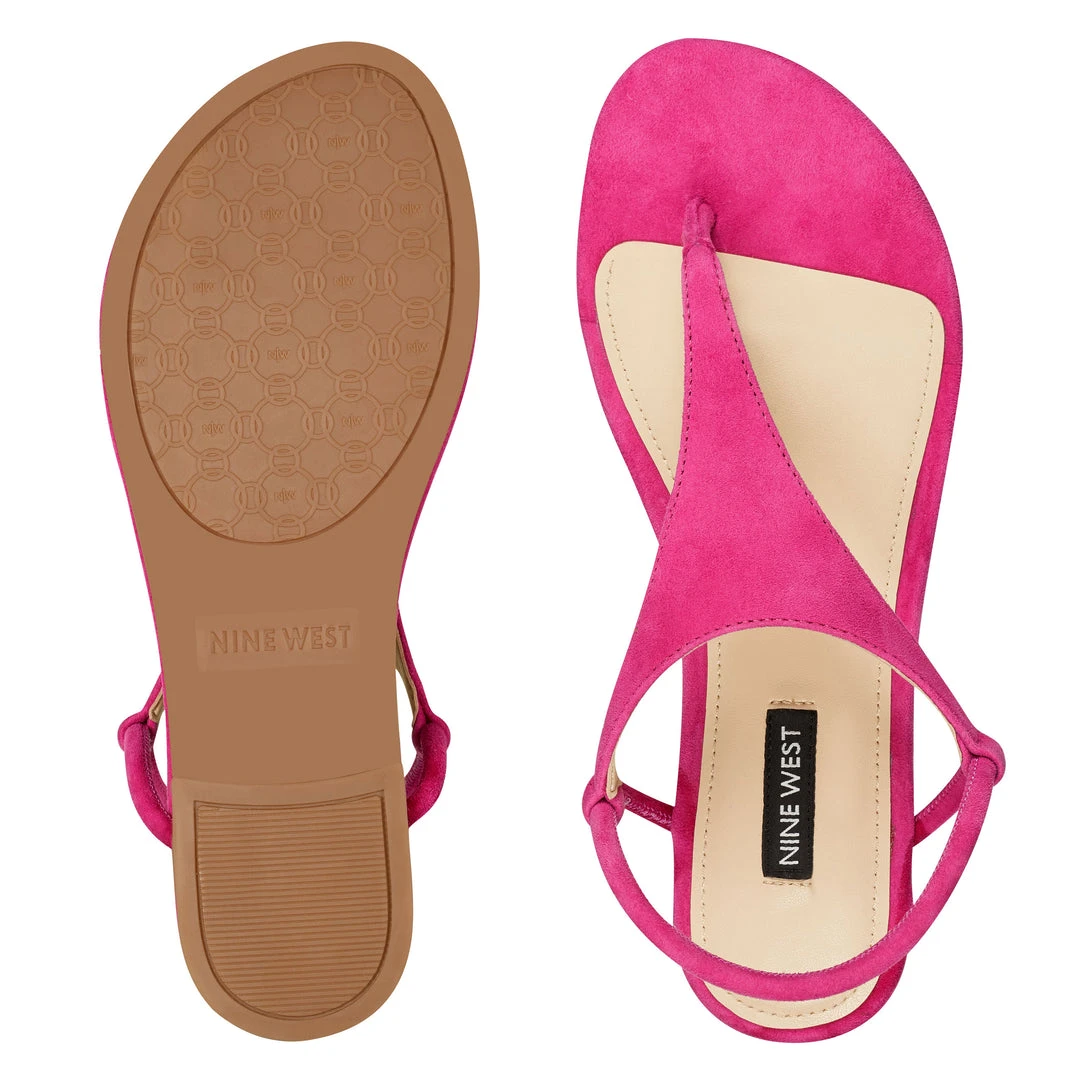 Nine West Color Pop Braydin Stretch Flat Sandals 8 Nine West Color Pop Braydin Stretch Flat Sandals