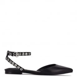 Nine West Brez Ankle Strap Pointy Toe Flats Shoes