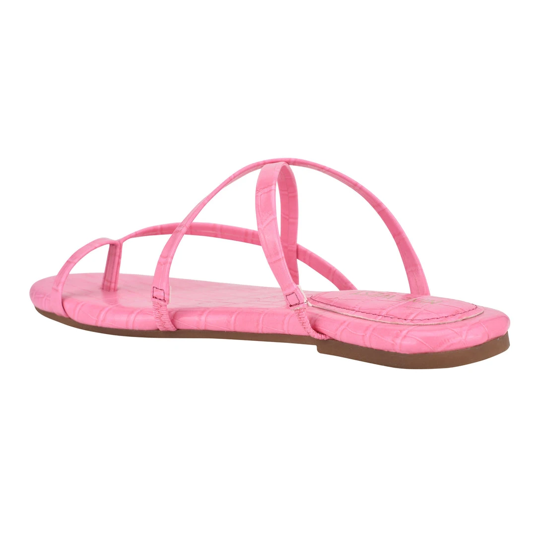 Nine West Color Pop Brice Flat Toe Ring Slide Sandals 5 Nine West Color Pop Brice Flat Toe Ring Slide Sandals