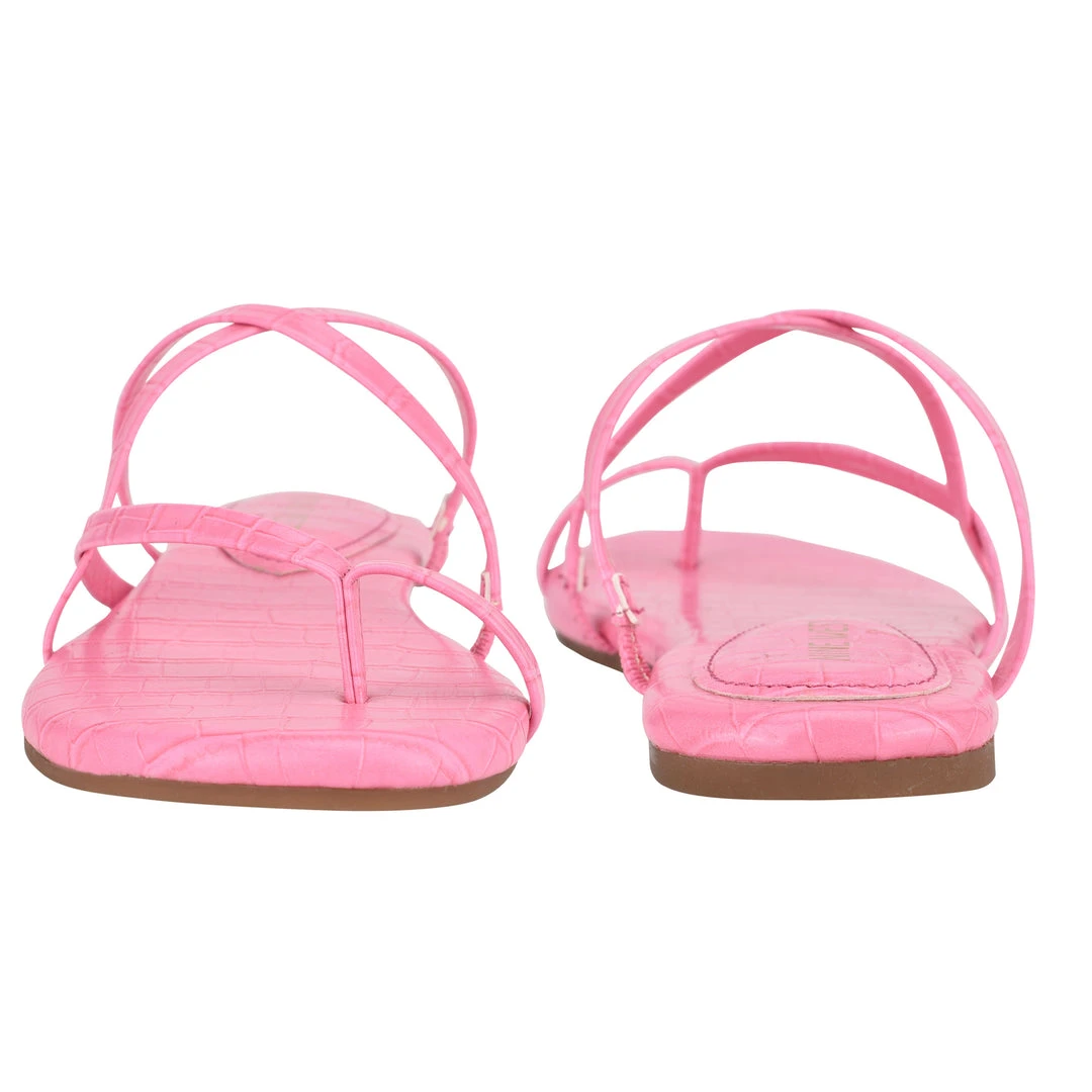 Nine West Color Pop Brice Flat Toe Ring Slide Sandals 6 Nine West Color Pop Brice Flat Toe Ring Slide Sandals