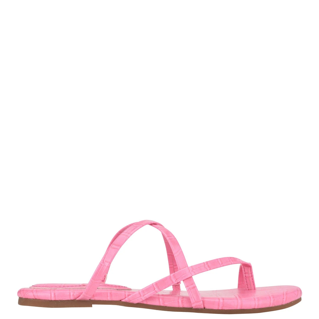 Nine West Color Pop Brice Flat Toe Ring Slide Sandals 3 Nine West Color Pop Brice Flat Toe Ring Slide Sandals