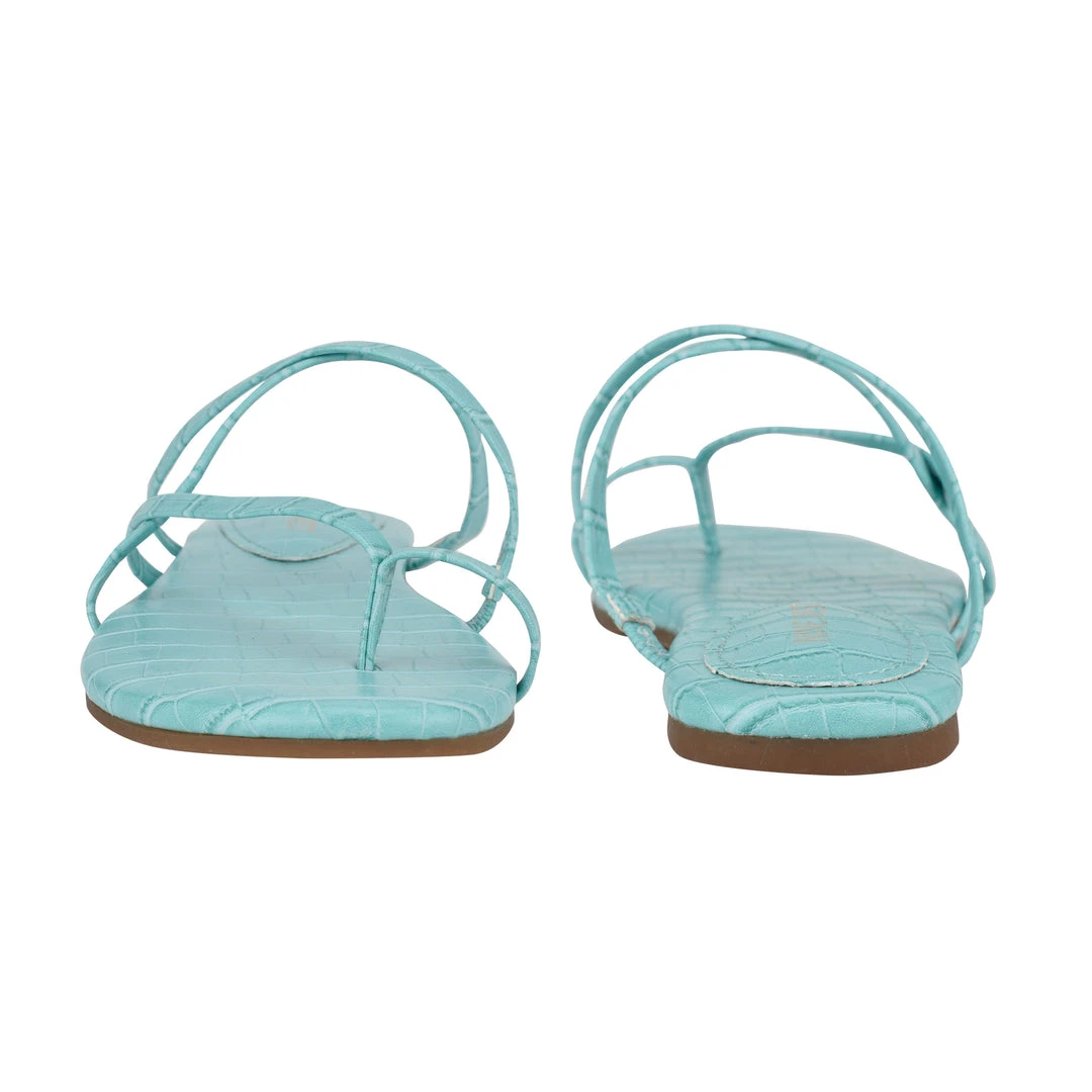 Nine West Color Pop Brice Flat Toe Ring Slide Sandals 6 Nine West Color Pop Brice Flat Toe Ring Slide Sandals
