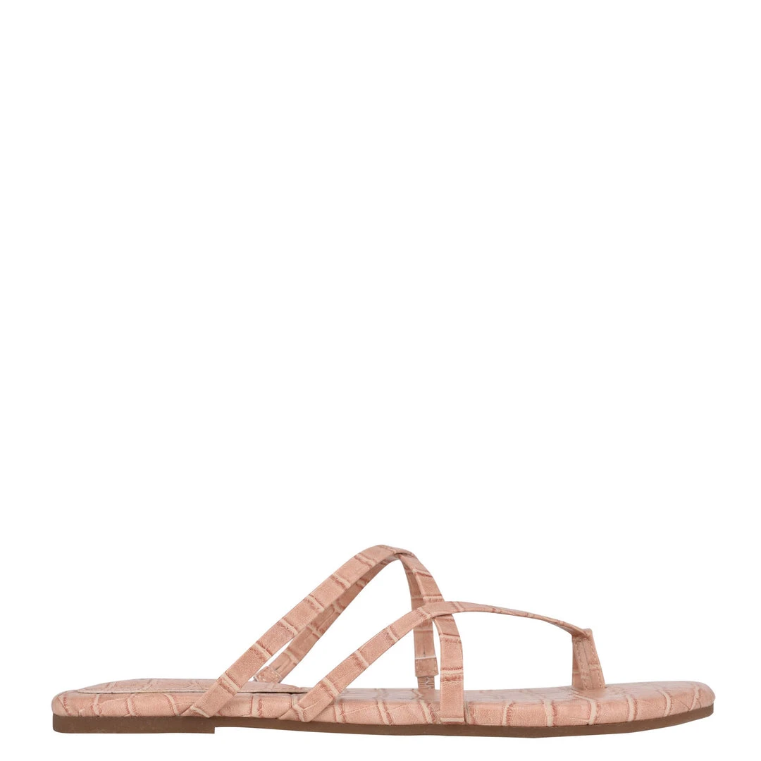 Nine West Brice Flat Toe Ring Slide Sandals Nine West Brice Flat Toe Ring Slide Sandals