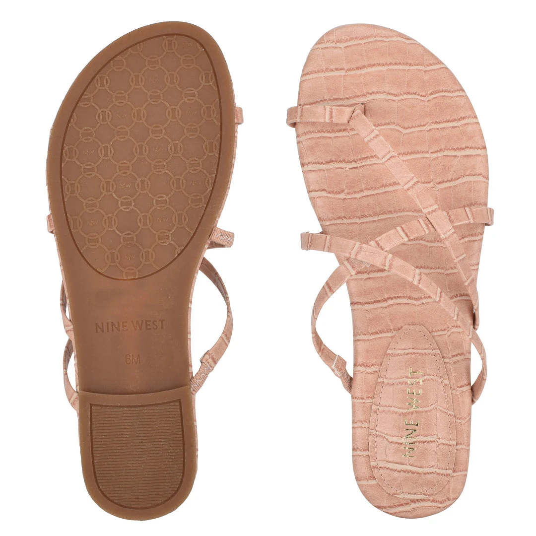 Nine West Brice Flat Toe Ring Slide Sandals Nine West Brice Flat Toe Ring Slide Sandals