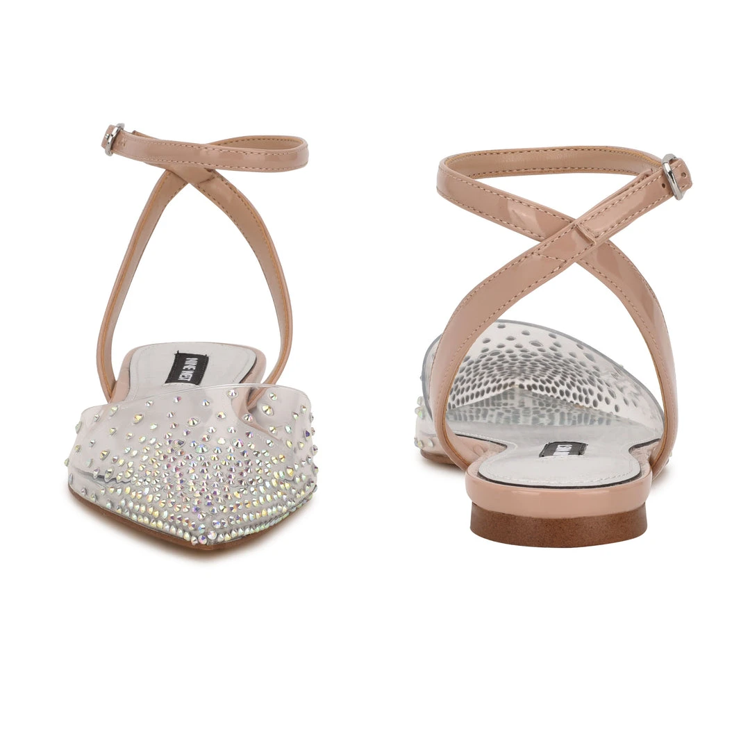 Nine West Briya Pointy Toe Flats In The Clear 6 Nine West Briya Pointy Toe Flats In The Clear
