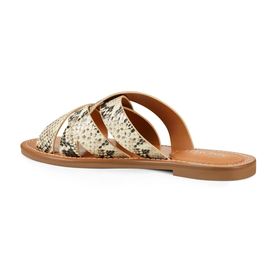 Nine West Cade Flat Slide Sandals 5 Nine West Cade Flat Slide Sandals