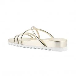 Nine West Calm Slide Sandals Metallic Mindset