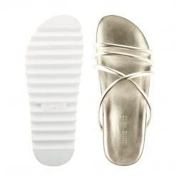 Nine West Calm Slide Sandals Metallic Mindset