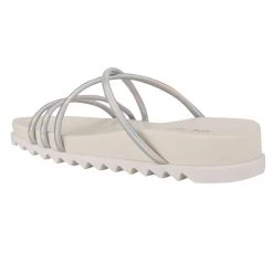 Nine West Calm Slide Sandals Metallic Mindset