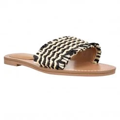 Nine West Weave Got You Cammie Flat Slide Sandals