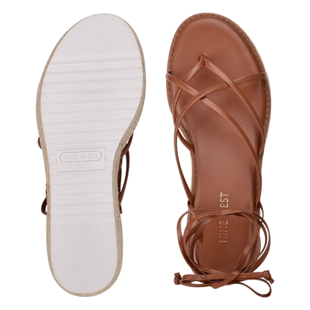 Nine West Candid Ankle Wrap Espadrille Sandals 7 Nine West Candid Ankle Wrap Espadrille Sandals