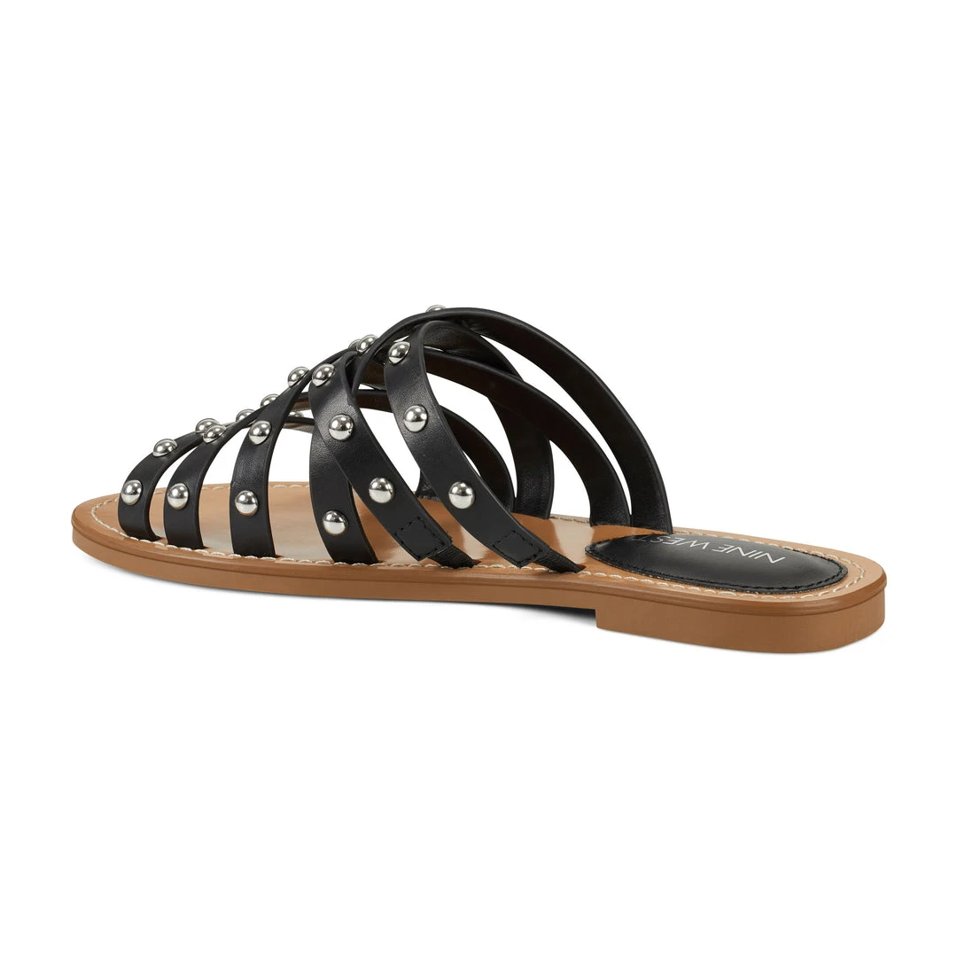 Nine West Candy Flat Slide Sandals 5 Nine West Candy Flat Slide Sandals