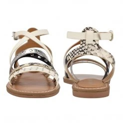 Nine West Cane Flat Studded Sandals