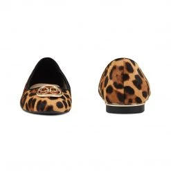 Nine West Celia Logo Almond Toe Flats