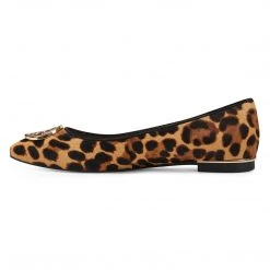 Nine West Celia Logo Almond Toe Flats