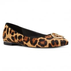 Nine West Celia Logo Almond Toe Flats